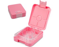 Schmatzfatz Easy Broodtrommel voor Kinderen met Vakken, BPA-vrije Lunchbox, Kinder Bento Box, Brooddoos voor Meisjes & Jongens, Snackbox, Perfect voor School, Kinderopvang & Uitjes (Roze)