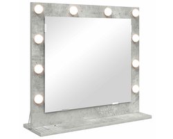 Schmink Spiegel met spiegel | Decoratieve spiegel Beton Grijs 60 x 55 x 18 cm