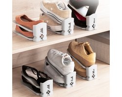 Schoenen Opbergsysteem - 6 Paar - Schoenen Organizer - Schoenen Opbergen - Schoenenrek - Schoenenopbergers - Organizer Kast - Schoenenzak - Verstelbaar
