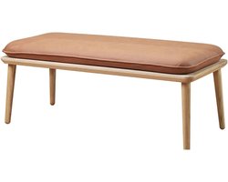 Schoenenbank Hal - Zitbank Entree - Schoenen Opbergen - Comfortabele Zitting - 100 cm - Oranje Bruin