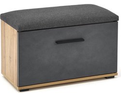Schoenenbank Lima 70 cm breed sonoma eiken met grijs