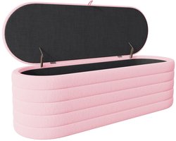 Schoenenbank – Schoenenrek – Halbank – Opbergbank – Zitbank – Modern Roze – Ruime Verborgen Opbergruimte – Stevige Armless Constructie