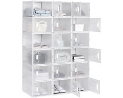 Schoenenbox PRO 18 stuks Transparant - Sneakerbox, Schoenendoos en Opbergsysteem - Voor Dagelijks Gebruik, Thuis en Professioneel Gebruik