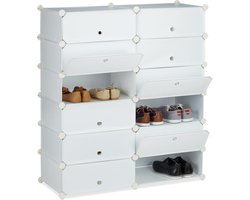 Schoenenkast - 108x94x37 cm - wit