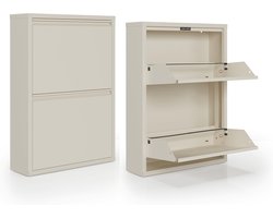 Schoenenkast Bodi 2-vaks Soft Beige
