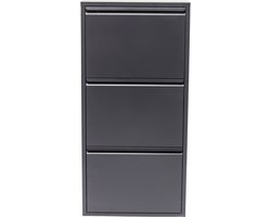 Schoenenkast Caruso antraciet 3 laden Kare Design