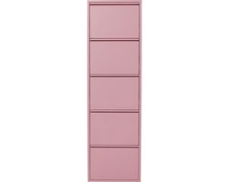 Schoenenkast Caruso roze 5 laden Kare Design