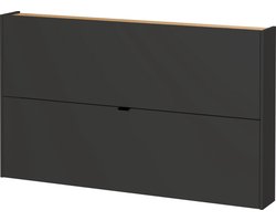 Schoenenkast Elton | 140 x 19 x 85 cm | Grafietgrijs design