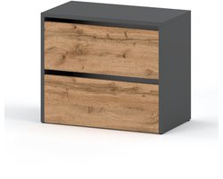 SCHOENENKAST GRIJS EIKEN WOTAN LOFT 60 CM