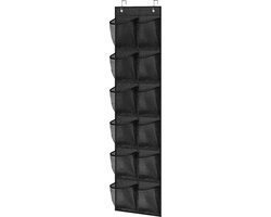 Schoenenkast Hangend - Schoenenzak 12 vakken - Opbergen van Schoenen aan Deur - Schoenenzak Zwart - Oplossing voor rondslingerende schoenen - Hoogwaardige Schoenenkast