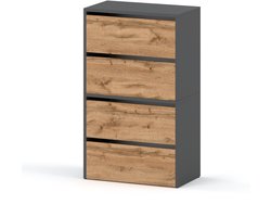 Schoenenkast HIT Grijs Mat Eiken Wotan 100 CM