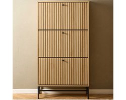 Schoenenkast Muuto Naturel 100x140cm Melamine - Giga Living