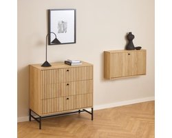 Schoenenkast Muuto Naturel 71,6x17x43cm Melamine - Giga Living