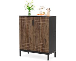 Schoenenkast - Opbergkast - 5 Verstelbare planken - Schoenenkast met deuren - 75x35x110cm - max. 20 paar schoenen