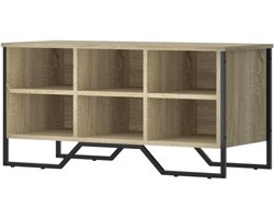 Schoenenkast - Opbergrek - Schoenen Opbergen - Met Zitvlak - 90x38x455 cm - Sonoma Eiken