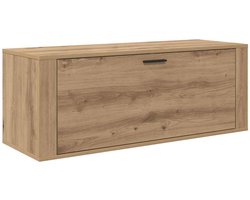 Schoenenkast | Schoenenrek | Opbergkast met plank artisanaal eikenkleurig 100 x 35 x 38 cm
