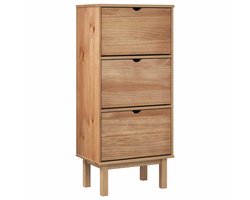 Schoenenkast | Schoenenrek | Opbergkast OTTA 3 lades massief grenenhout