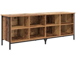 Schoenenkast | Schoenenrek | Opbergkast Oud Hout 131 x 35 x 50 cm Gemonteerd hout en ijzer