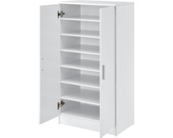 Schoenenkast Ster voor 14 paar schoenen 108x55x35 cm wit