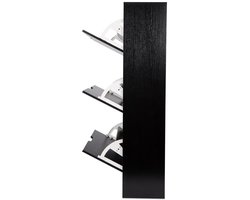 Schoenenkast Zwart – 3-Laags Opbergsysteem – Compact & Modern