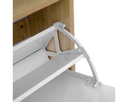 Schoenenopbergsysteem - - met 2 deuren - extra compartiment - wit