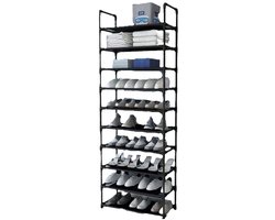 Schoenenrek - 10 Laags - 58x28x175 cm - voor 20 tot 30 paar Schoenen