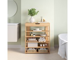 Schoenenrek Boppeelo 94x75x30 cm sonoma eikenkleurig [en.casa]