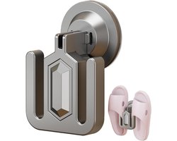 Schoenenrek Hangend - Grijs - 2 Stuks - Kunststof - Schoenenrek Muurmontage - Schoenenrek Hangend voor de Muur - Schoenenrek Wand - Schoenen Rek - Schoenenrek ABS - Voor in Kledingkast of aan Muur - Schoenenrek Deur - Schoenenkasten - Met Zuignap