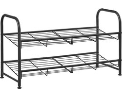 Schoenenrek – Metalen model – 2 niveaus – Zwart