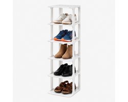 Schoenenrek - stapelbaar - 91 x 26,5 x 30,5 cm - wit