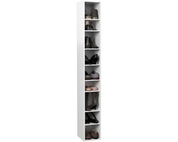 Schoenkastmodule Stan 200cm - wit - Parisot - Schoenenkast - Wit - Spaanplaat