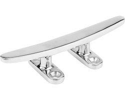 Schoenplaat met platte bovenkant, roestvrijstalen schoenplaat voor scheepsdokplaat Platte basisplaat, lage silhouetrandplaatplaat, 125 mm zilver