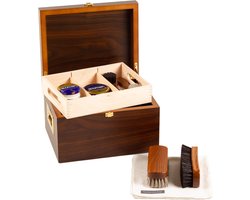 Schoenpoetskist Saphir - Walnoot
