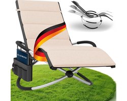 Schommel Ligstoel Buiten Weerbestendig met Kussen voor Tuin en Balkon