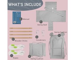 schommel met berenoortjes grijs