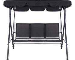 Schommelbank - 3 persoons - 180x100x170 cm - antraciet