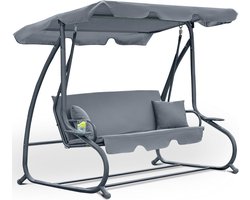 Schommelbank - 3-zits - 230 x 127 x 172 cm - grijs