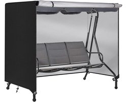 Schommelbank Beschermhoes - Afdekking Tuinstoel - Tuinmeubelen Beschermen - Waterdicht en Winddicht - 220 x 150 x 170 cm - Zwart