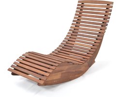 Schommelbank Hout Acacia - Tuinbank Rocking Chair Rustiek Design - 160 kg Draagvermogen