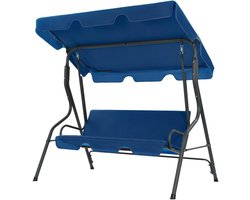 Schommelbank Tuin - Buitenschommel Bank - Ontspannen Buiten - Waterafstotend Polyester - 170 x 110 x 153 cm - Donkerblauw