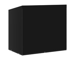 Schommelbankhoes - Afdekhoes voor Tuinschommel - 135 x 105 x 175/140 cm - UV-bestendig & Waterbestendig - Zwart PE met Rits en Oogjes