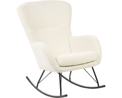 Schommelstoel ANASET Bouclé Lichtbeige