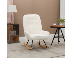 Schommelstoel - Comfort Life - Sherpa Fleece - Veerkrachtig - Grijs