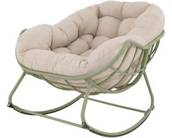 Schommelstoel Cozy Aluminium beige - Relaxstoel voor binnen en buiten - Max. 120 kg