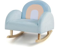Schommelstoel Kinderen - Relaxstoel peuter - Ontspannen Zitten - Anti-kantel mechanisme - 50 x 46 x 45 cm - Blauw