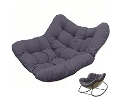 Schommelstoel kussen waterdicht - Dik en zacht vervangend kussen voor hanging basket seat - Buiten hangstoel kussen - 120×100×10 cm - Donkergrijs
