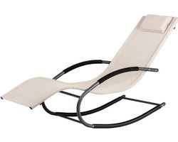 Schommelstoel ligstoel tuin - beige
