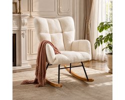 Schommelstoel - Multifunctionele relaxfauteuil - Relaxstoel - Fauteuil - Voedingsstoel - Wit