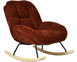 Schommelstoel - Relaxstoel babykamer Voedingsstoel Stof - Rood