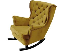 Schommelstoel - Relaxstoel Fauteuil - Ontspannen Zitten - Zeer Elastisch Schuim - 92 x 84 x 104 cm - Zwart